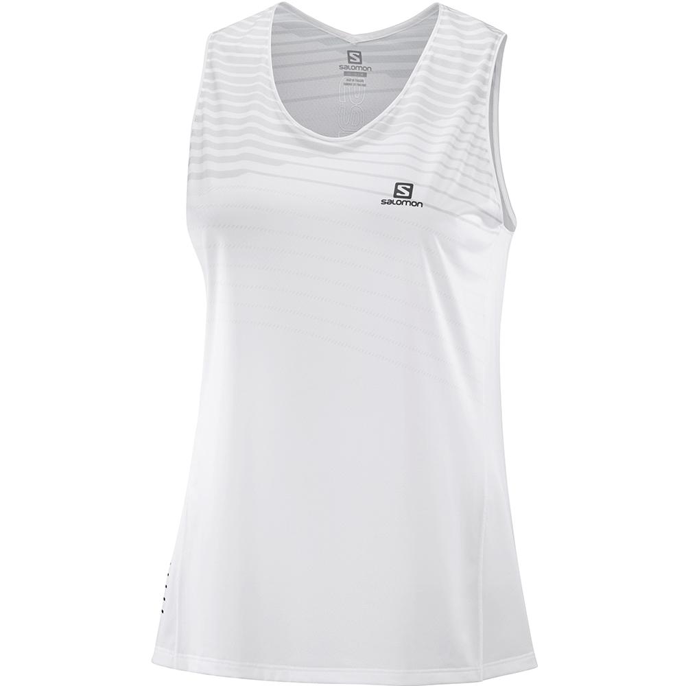 Salomon Israel SENSE W - Womens T shirts - White (OERD-68430)